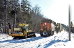 CN 2338 and a piece of snow removal equipment at lAnse Au Sable